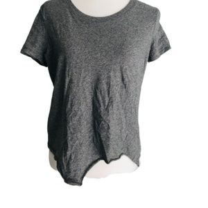 Madewell Small T-shirt Grey Asymmetrical Crop